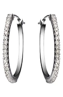 Sethi Couture Micro Prong Diamond Hoop Earrings in White Gold/Diamond at Nordstrom