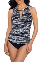 Magicsuit Zaatar Chanae Tankini Top Black/Gray at Nordstrom,