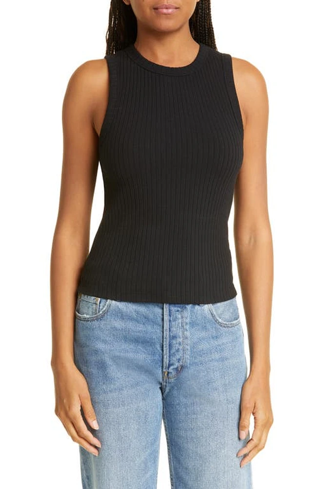 Rails The Racer Rib Tank True Black at Nordstrom,