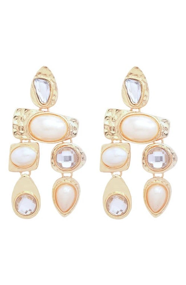 Petit Moments Resin Stone Drop Earrings in Pearl at Nordstrom