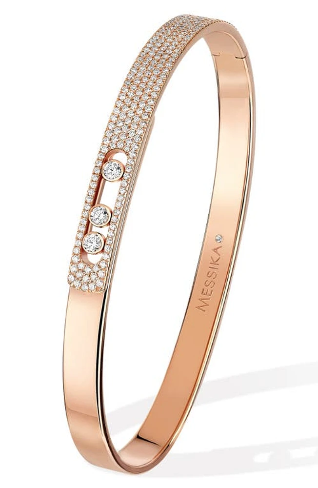 Messika Move Noa Pavé Diamond Bangle in Pink Gold at Nordstrom