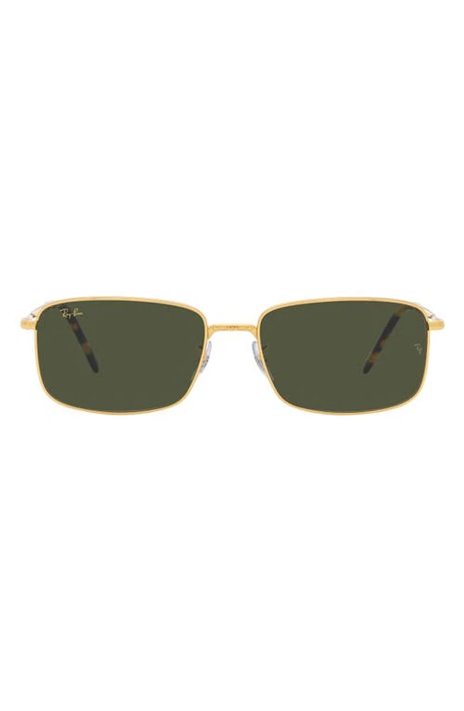 Ray-Ban 60mm Rectangular Sunglasses in Gold at Nordstrom