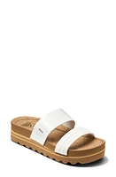 Reef Cushion Vista Hi Slide Sandal White Braid at Nordstrom,