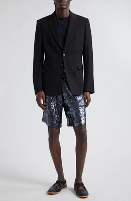 Dries Van Noten Blaine Notched Lapel Blazer Black at Nordstrom, Us