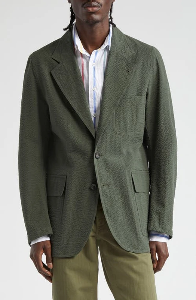 Drake's Mk. IV Check Cotton Madras Sport Coat Green at Nordstrom, Us