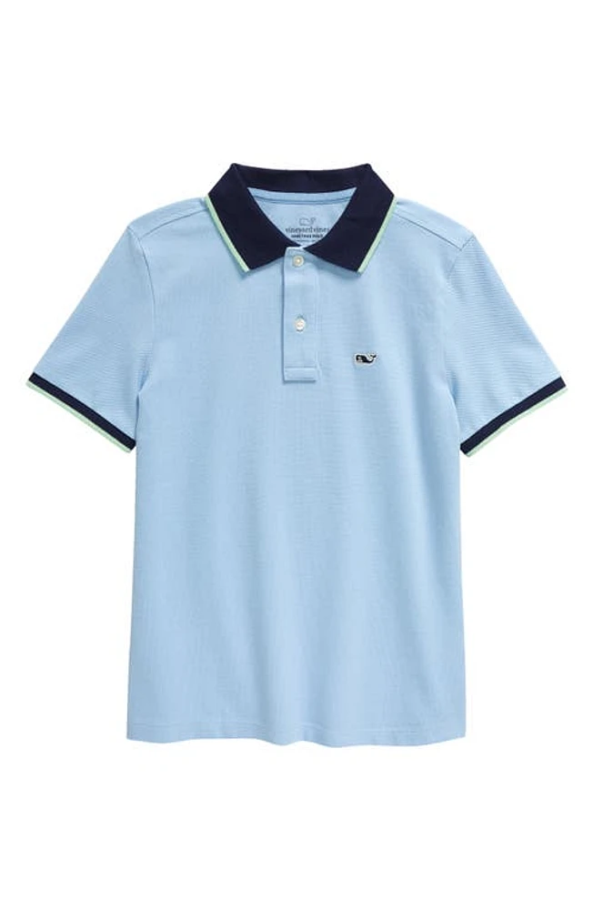 vineyard vines Kids' Tipped Cotton Piqué Polo Jake Blue at