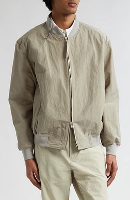 POST ARCHIVE FACTION 6.0 Nylon Bomber Jacket Right Warm Grey at Nordstrom,