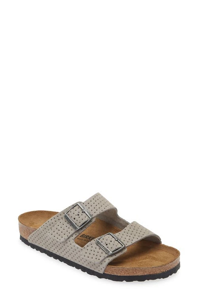 Birkenstock Arizona Pin Dot Slide Sandal Stone Coin at Nordstrom,