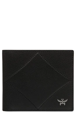 MCM Small Diamond Leather Bifold Wallet in Black at Nordstrom