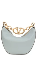 Valentino Garavani Small VLOGO Moon Hobo Bag with Chain in Blue Porcellana at Nordstrom