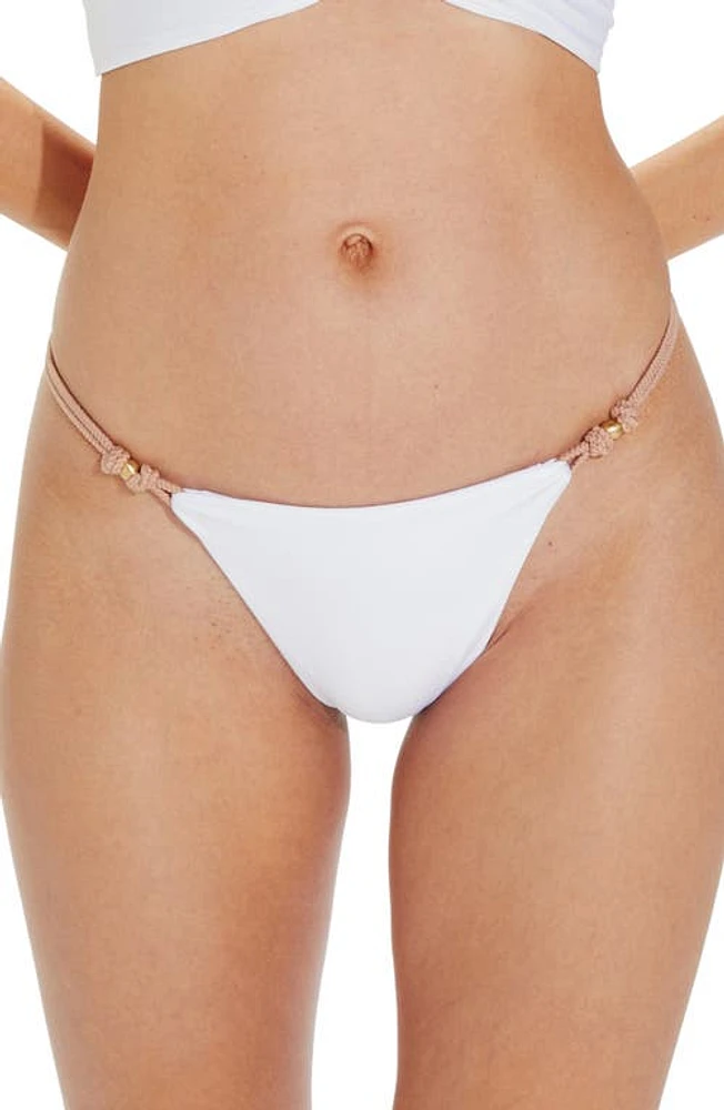 ViX Swimwear Gi Solid Cheeky Cut Bikini Bottoms White at Nordstrom,