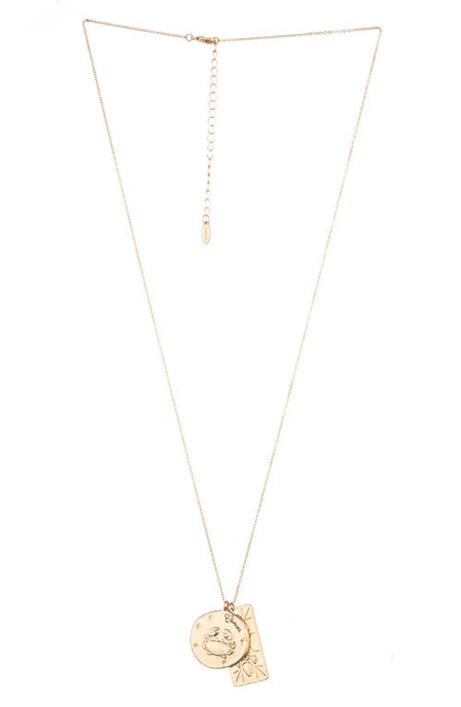 Ettika Long Zodiac Charm Necklace in Cancer at Nordstrom