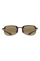 Maui Jim Sandy Beach 56mm PolarizedPlus2 Semi Rimless Sunglasses in Tortoise at Nordstrom