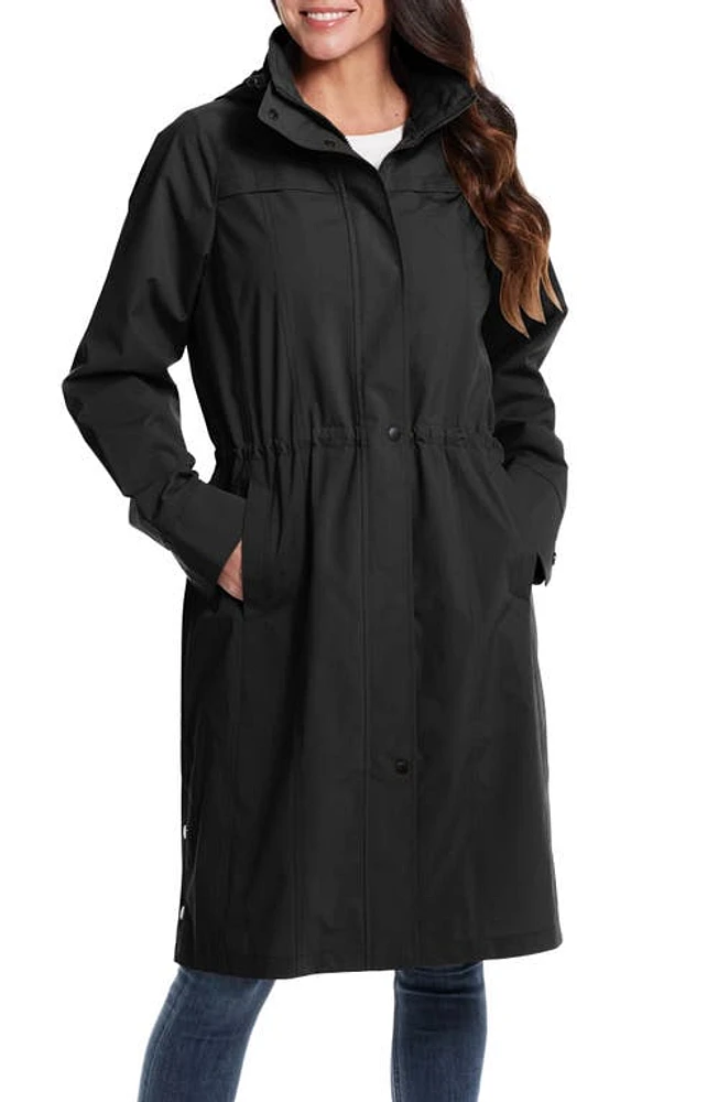 Gallery Water Resistant Raincoat with Removable Hood at Nordstrom,