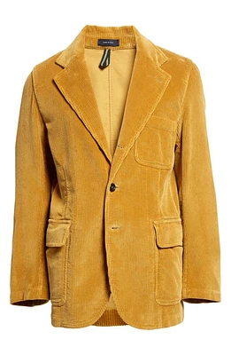 Drake's Games Cotton Corduroy Blazer Yellow at Nordstrom,