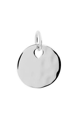 Monica Vinader Hammered Pendant Charm in Silver at Nordstrom