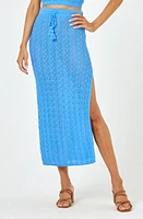 LSPACE Sweet Talk Open Stitch Cover-Up Midi Skirt at Nordstrom,