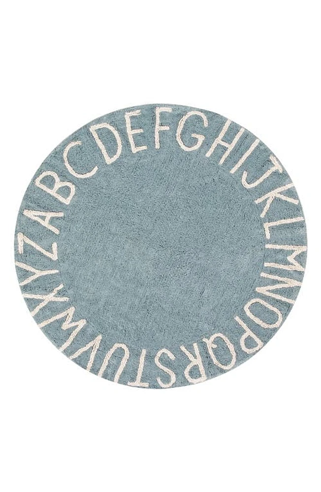 Lorena Canals A to Z Rug in Round Vintage Blue at Nordstrom