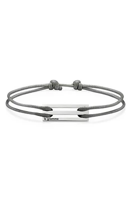 le gramme Men's 2.5G Polished Sterling Silver Cord Bracelet in Silver/Grey at Nordstrom