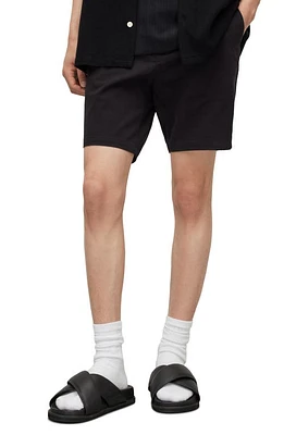 AllSaints Neiva Flat Front Stretch Twill Shorts at Nordstrom,