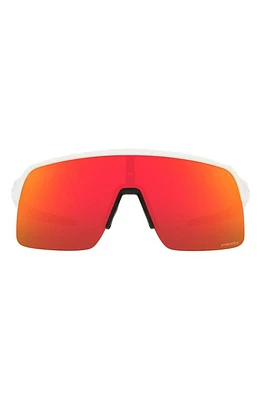 Oakley Sutro Lite 139mm Prizm Wrap Shield Sunglasses in Matte White/Prizm Ruby at Nordstrom