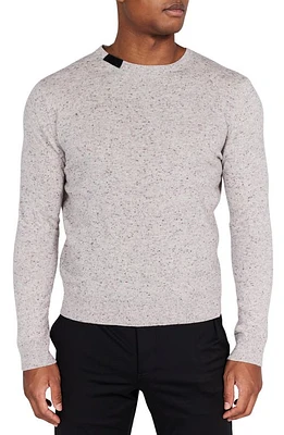 Redvanly Bordon Fleck Merino Wool Crewneck Sweater Foggy at Nordstrom,