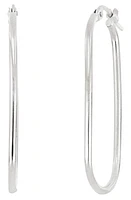 Bony Levy 14K Oval Hoop Earrings in 14K White Gold at Nordstrom