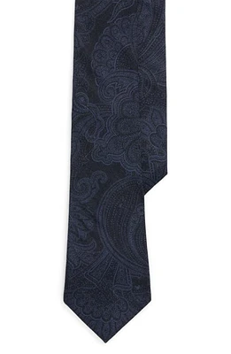 Ralph Lauren Purple Label Paisley Cashmere & Silk Tie in Navy at Nordstrom