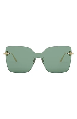 DIOR CD Chain M1U Mask Sunglasses in Shiny Gold Dh /Green at Nordstrom