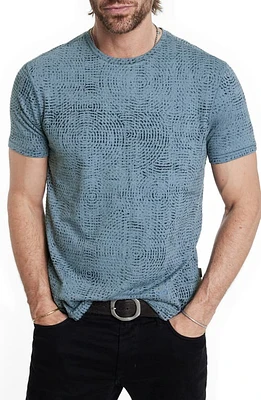 John Varvatos LUMEN TEXTURE CREW WITH RECORD Steel Blue at Nordstrom,