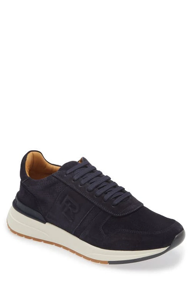 Ralph Lauren Purple Label Ethan II Calfskin Suede Sneaker Classic Chairman Navy at Nordstrom,