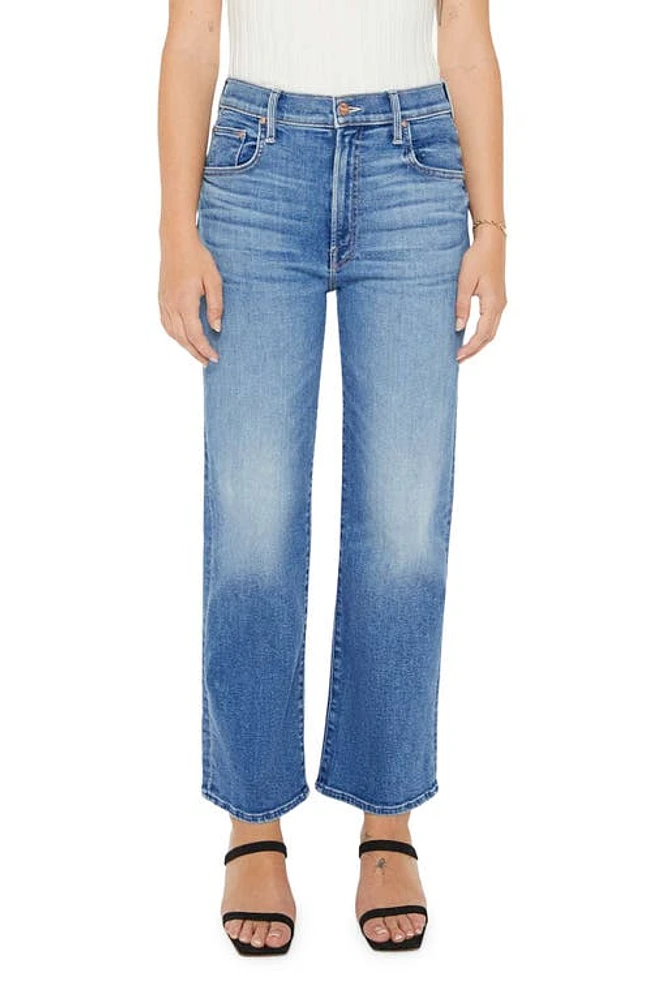 MOTHER Lil' Zip Rambler Flood Jeans Out Of The Blue at Nordstrom,