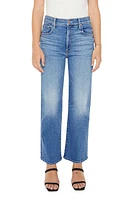 MOTHER Lil' Zip Rambler Flood Jeans Out Of The Blue at Nordstrom,