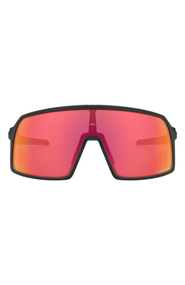 Oakley Sutro S 128mm Prizm Wrap Shield Sunglasses in Pol Black at Nordstrom