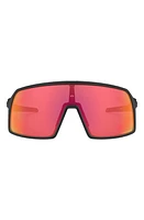 Oakley Sutro S 128mm Prizm Wrap Shield Sunglasses in Pol Black at Nordstrom