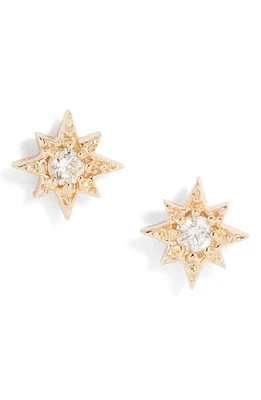 Anzie Petite Diamond North Star Stud Earrings in Gold/Diamond at Nordstrom