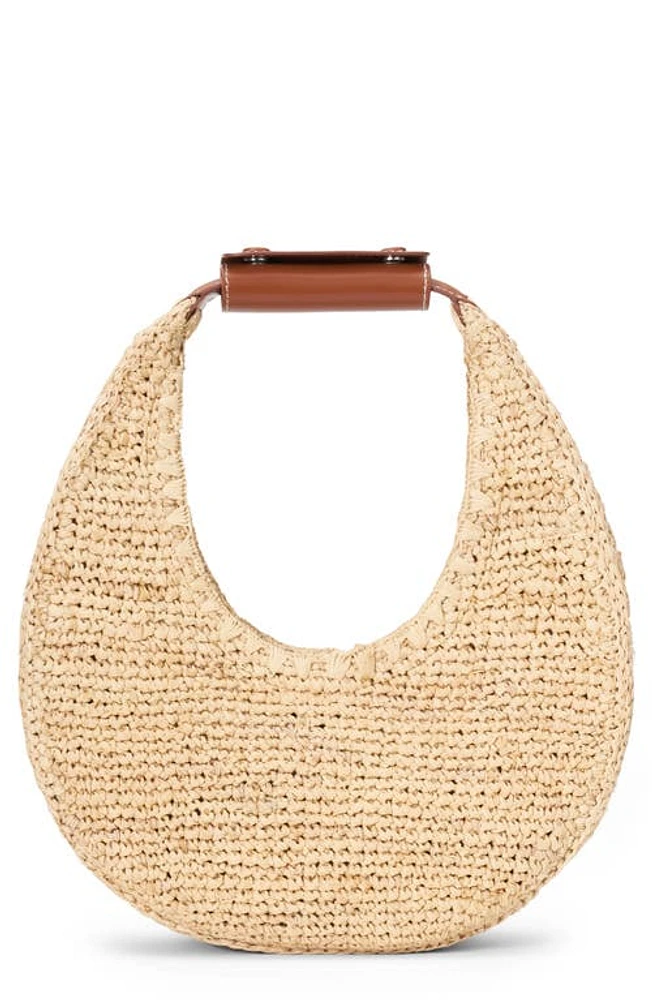 STAUD Moon Crocheted Raffia Bag in Natural/Tan at Nordstrom