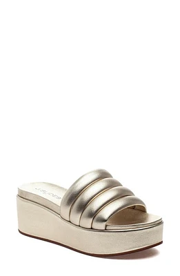 J/SLIDES NYC Quirky Platform Sandal in Gold Leather at Nordstrom, Size 7.5