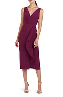 Kay Unger Brynn Ruffle Midi Sheath Dress at Nordstrom,