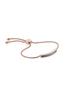 Monica Vinader Baja Skinny Friendship Bracelet in Rose Gold/Grey at Nordstrom