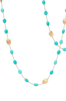 Marco Bicego Siviglia Turquoise Long Station Necklace in 18K Yellow Gold at Nordstrom, Size 36