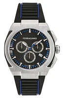 FERRAGAMO Supreme Chronograph Watch, 43mm in Stainless Steel at Nordstrom