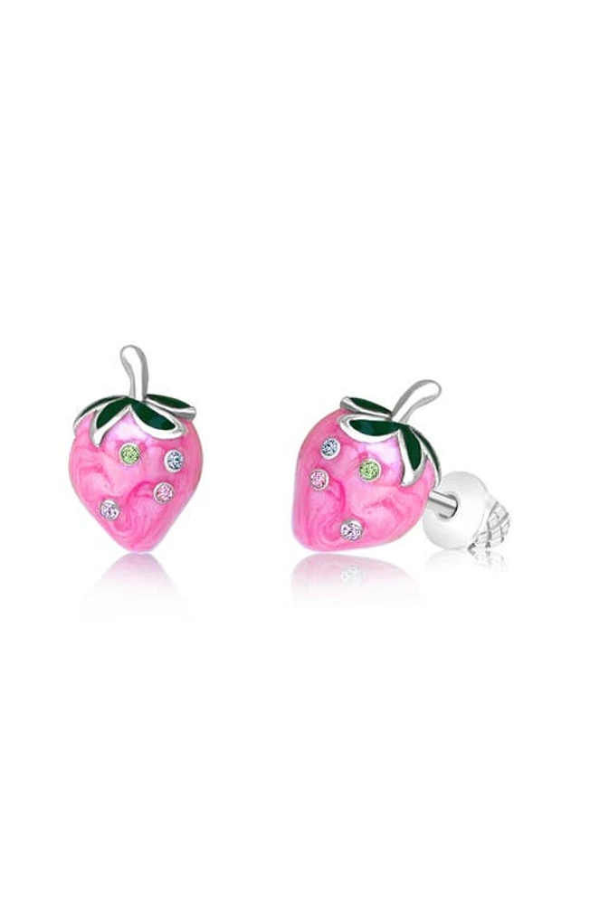 Chanteur Kids' Strawberry Stud Earrings in Pink at Nordstrom