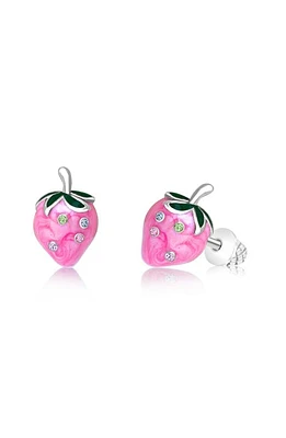 Chanteur Kids' Strawberry Stud Earrings in Pink at Nordstrom