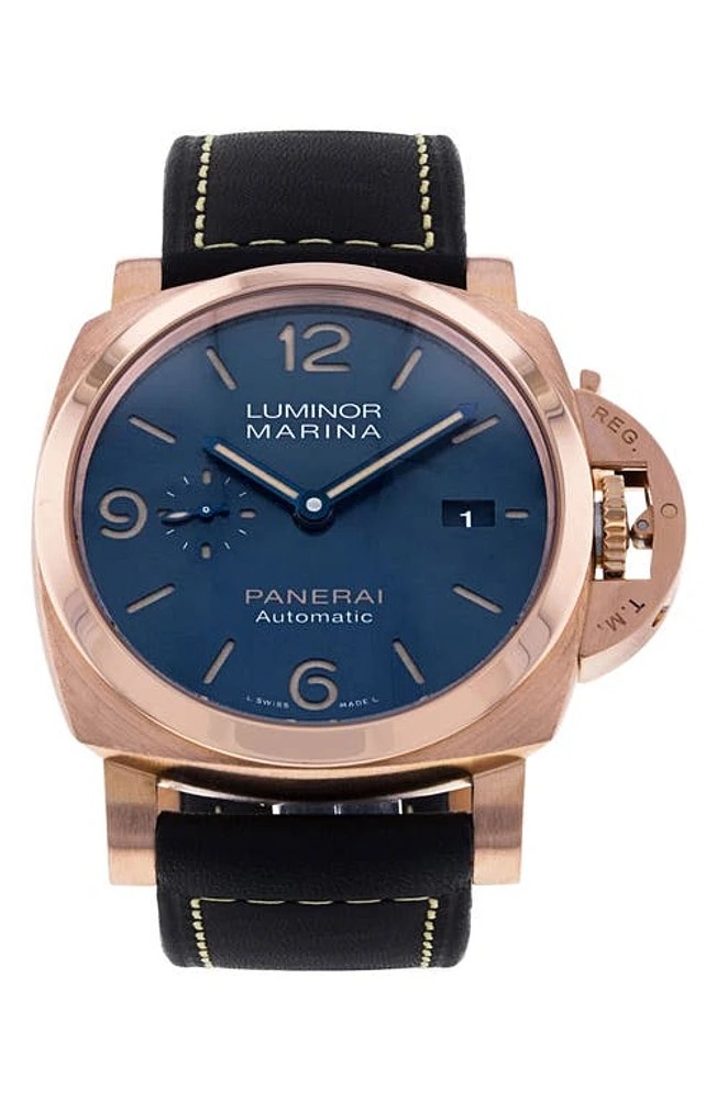 Watchfinder & Co. Panerai Preowned Luminor Marina Leather Strap Watch