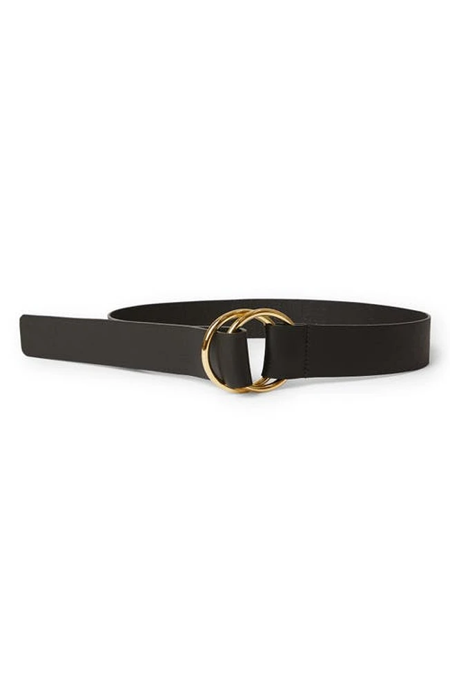 B-Low the Belt Tumble Leather Black Gold at Nordstrom,