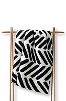 Sunday Citizen Chevron Throw Blanket in Black - Off White at Nordstrom