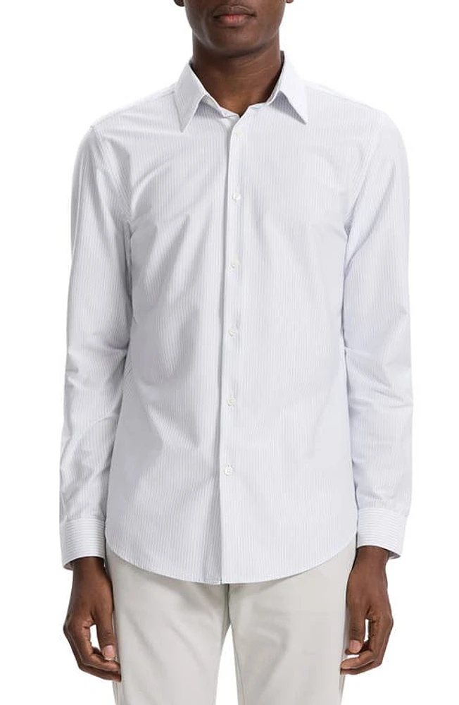 Theory Sylvain Button-Up Shirt White/Olympic at Nordstrom,