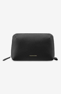 MAISON de SABRÉ Leather Tech Pouch in Black Caviar at Nordstrom