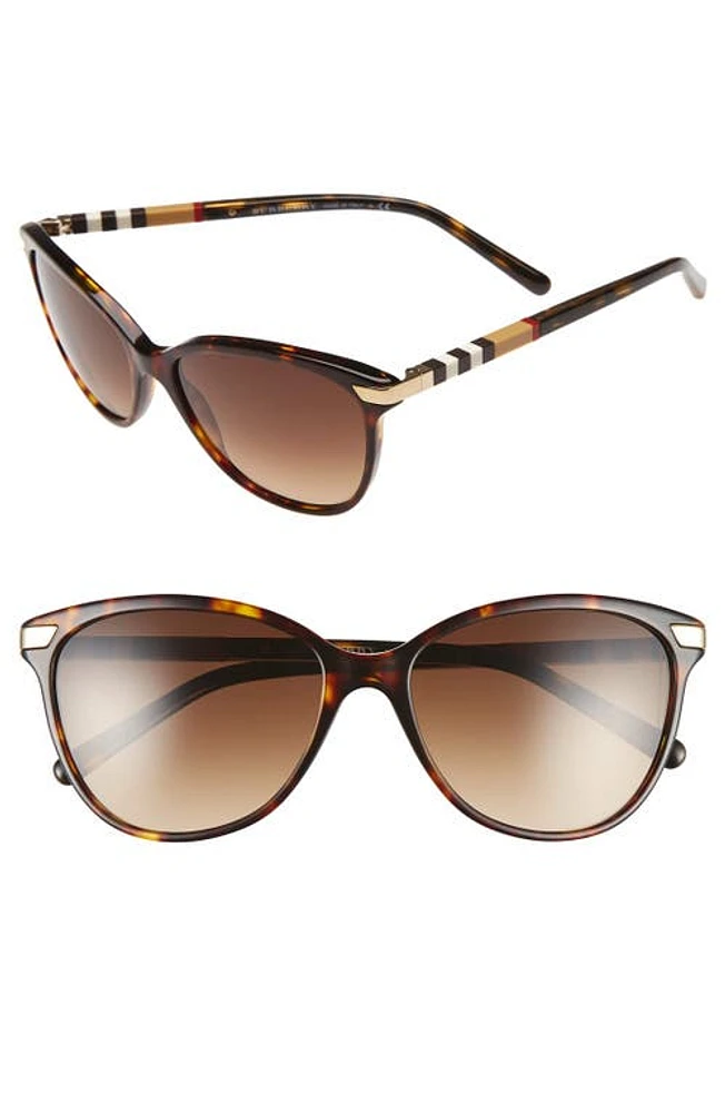 burberry 57mm Cat Eye Sunglasses in Dark Tortoise at Nordstrom